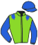 Casaque du jockey de Leffe De Banville