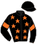 Casaque du jockey de Lady Louise Rocq