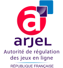 Le logo de l'ARJEL est apposé sur tous les sites homologués pour les paris en France